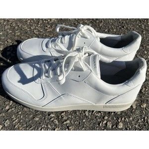 Everlane The ReLeather® Court Sneaker White Athleisure Womens Size 13.5 Men 11.5